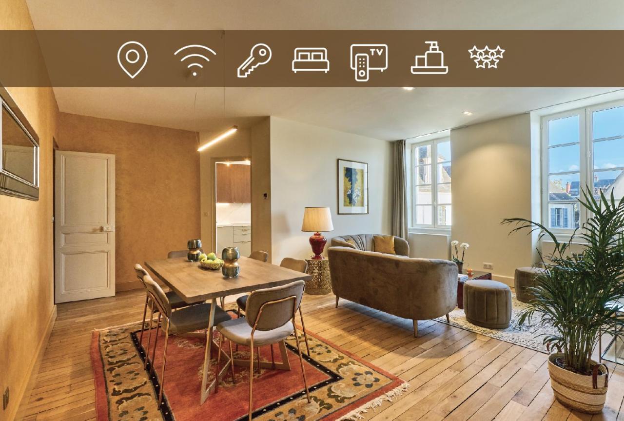 Appartement Montagnon - Les Suites Du Palais - Classe 4 Etoiles, Parking Prive, Vue Cathedrale, 3 Chambres, Primo C0Nciergerie Nevers Bagian luar foto